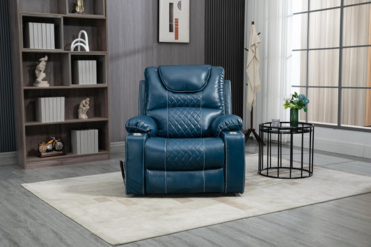 ERYE Oversized Electric Power Lift Recliner Chair for Elderly W/Massage and Heat, Infinite Positions 2 Remote Controllers Faux Leather Upholstered Recliner&Armchair W/Side Pockets & Cupholders