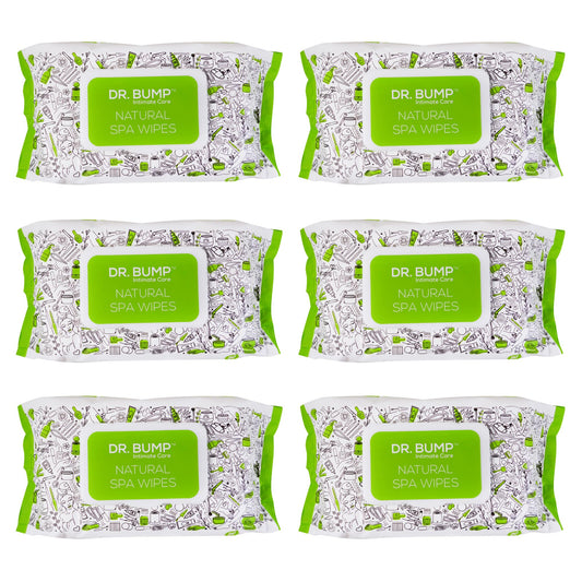 Dr. Bump Intimate Care Natural Spa Wipes with Tea Tree and Manuka Honey 80 pcs Pack of 6