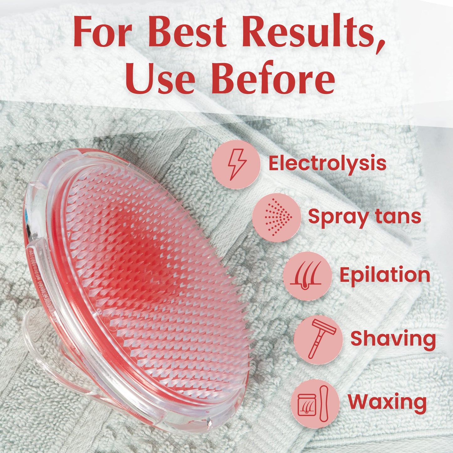 Dylonic Exfoliating Brush for Ingrown Hair and Razor Bump Prevention - Gentle Pre-Shave Exfoliator for Silky Smooth Skin on Face, Legs, Bikini Line - Ideal for Men and Women - Orange, 4x3-Inch
