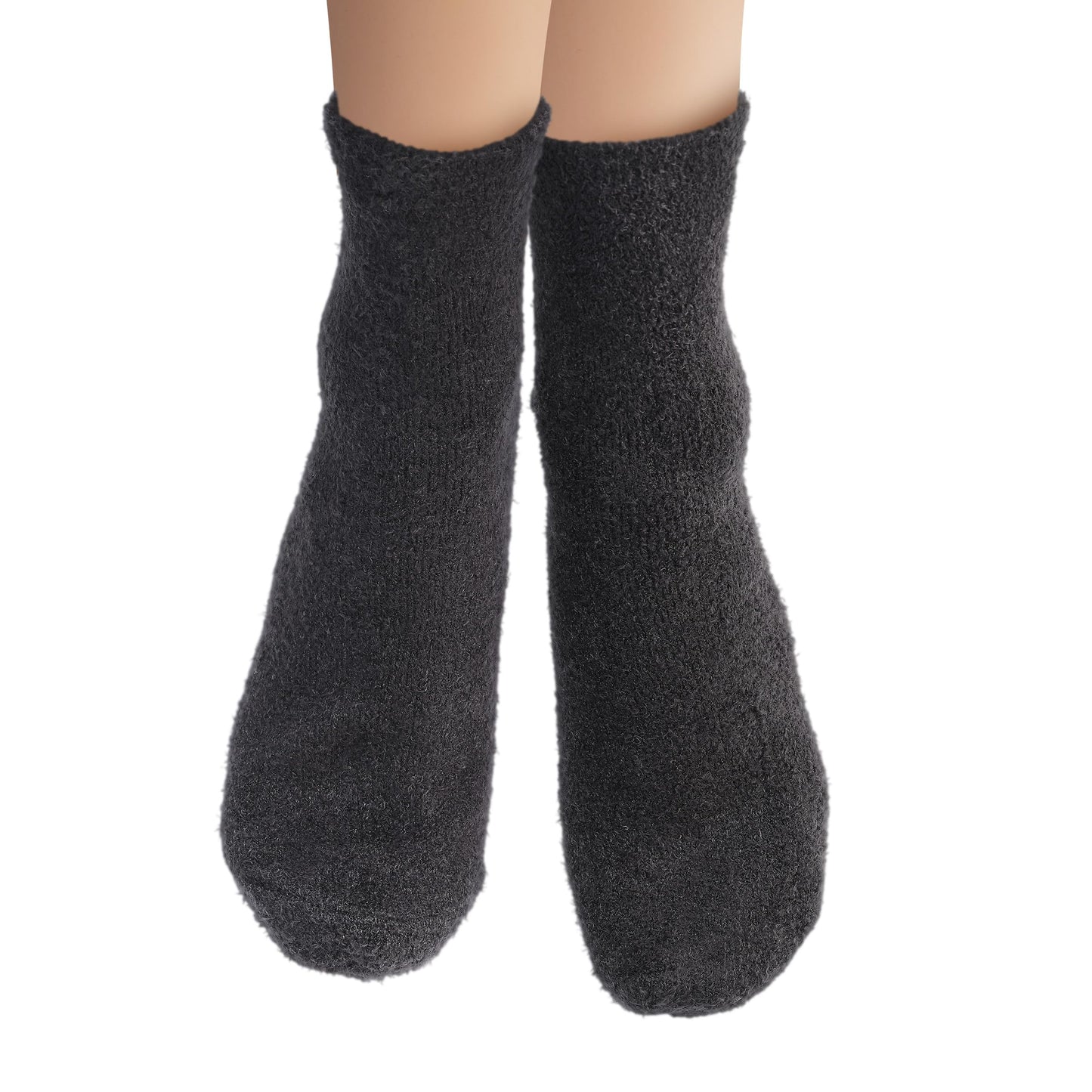Earth Therapeutics Aloe Vera Socks – Infused with Natural Aloe Vera & Vitamin E – Helps Dry Feet, Cracked Heels, Calluses, Rough Skin, Dead Skin - Use with Your Favorite Lotions - Black